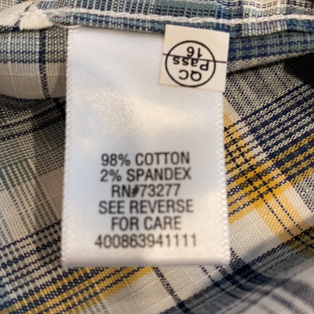 Croft & Barrow SZ Small Plaid Quick Dry Shirt D26 - Picture 7 of 11